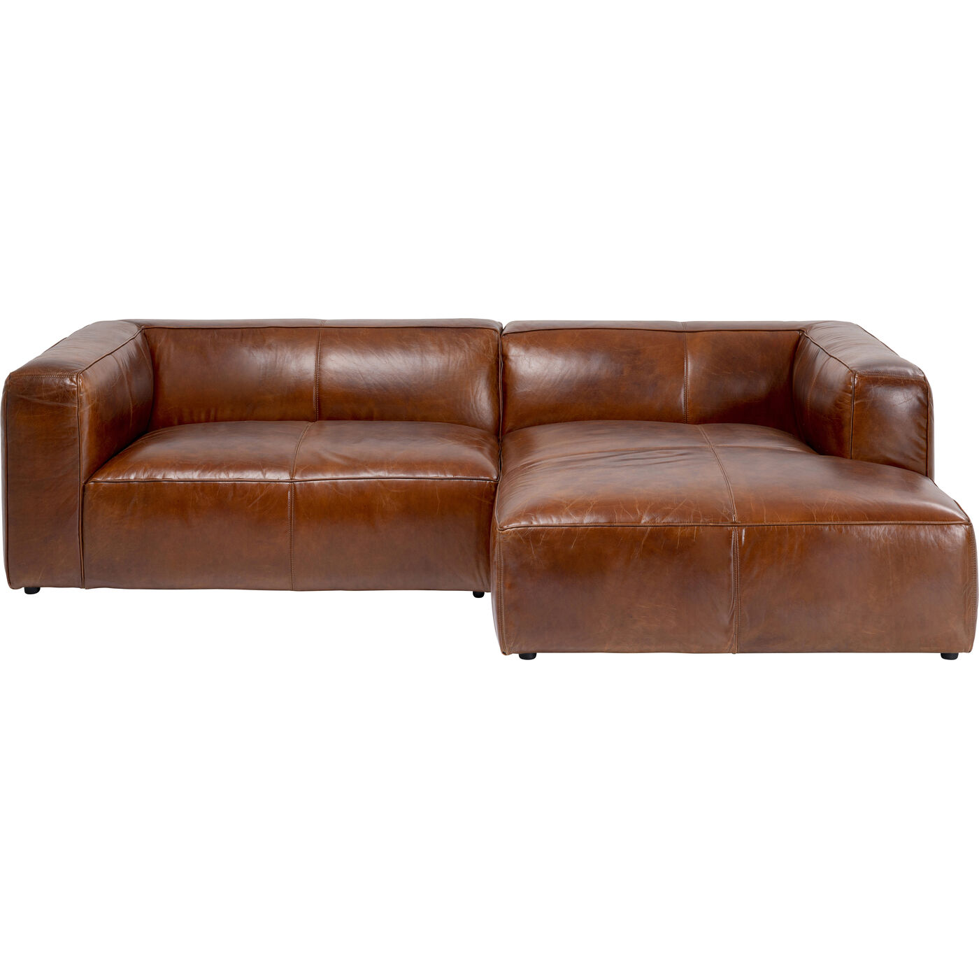 Диван угловой Cubetto Leather Brown 270 см KARE 86149