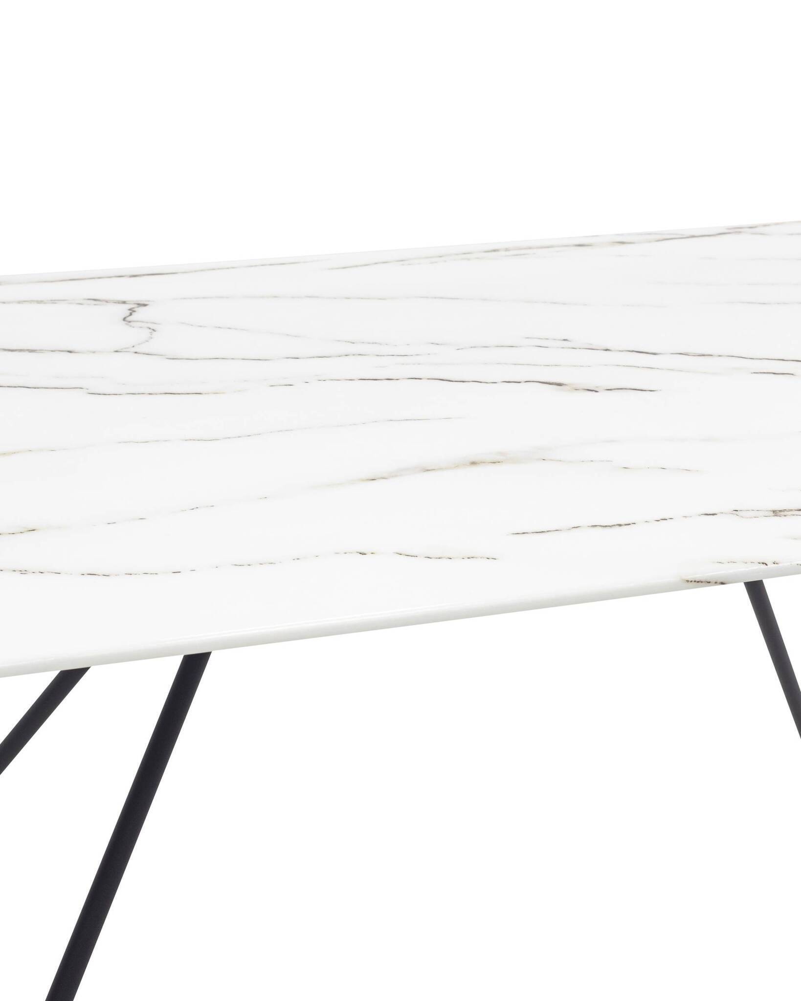 Стол обеденный Сакраменто 140*90 белый стеклянный Stool Group