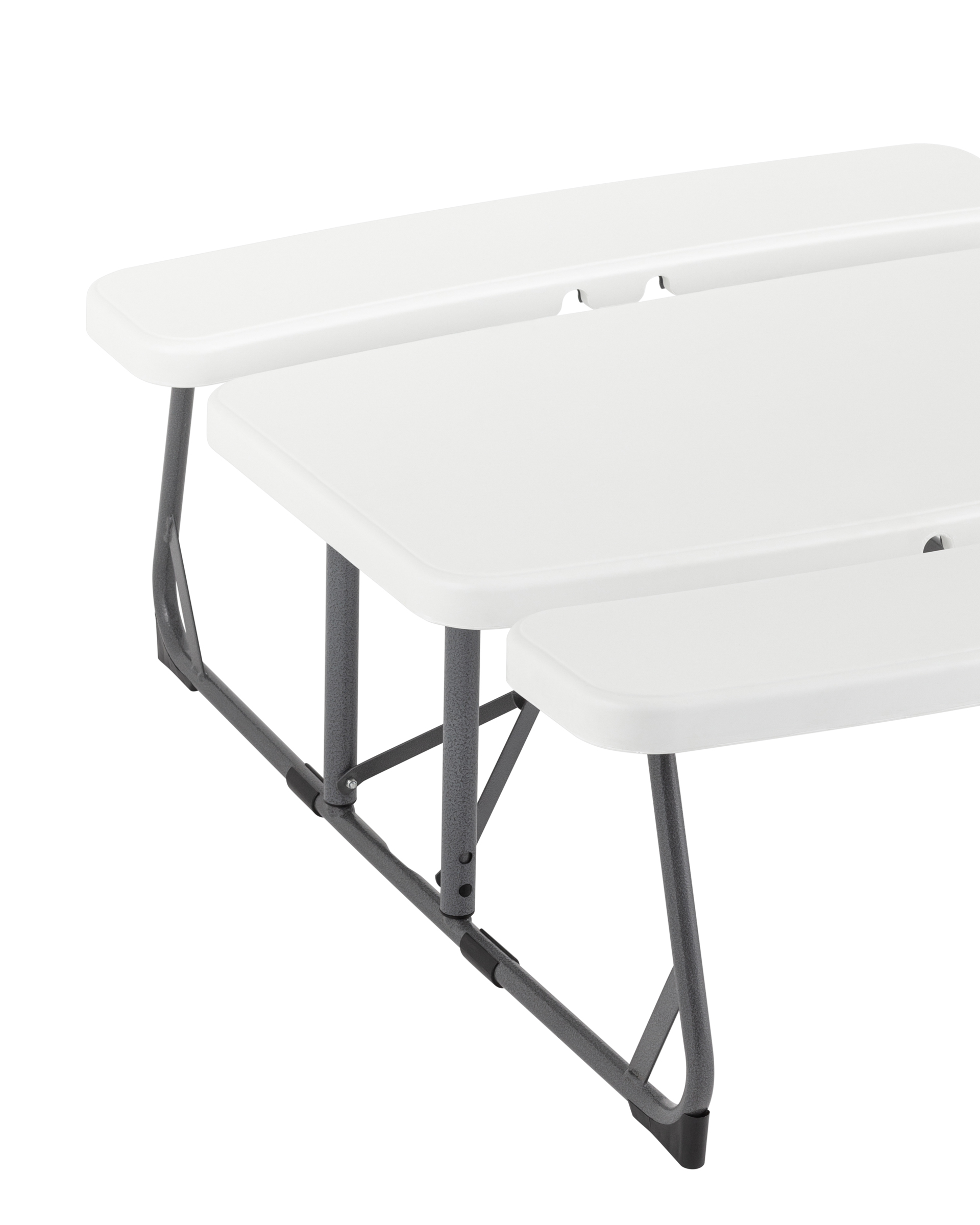Комплект стола и двух скамеек Кейт детский раскладной белый Stool Group