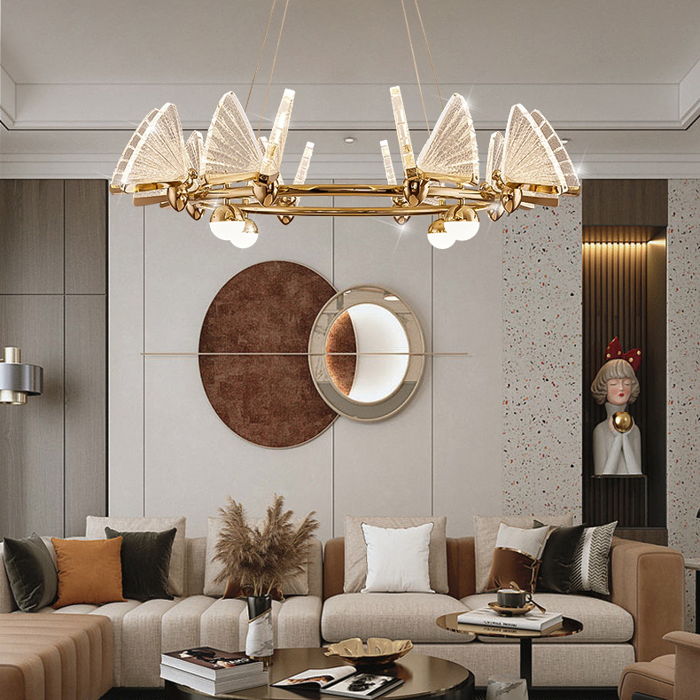 Подвесная люстра AMELIS LUX D83 Transparent Трехцветный свет by ImperiumLoft