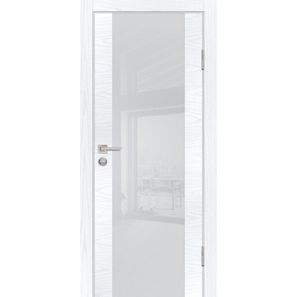 Межкомнатная дверь Graf P-7 лунный лакобель Дуб скай белый (2000 х 900)