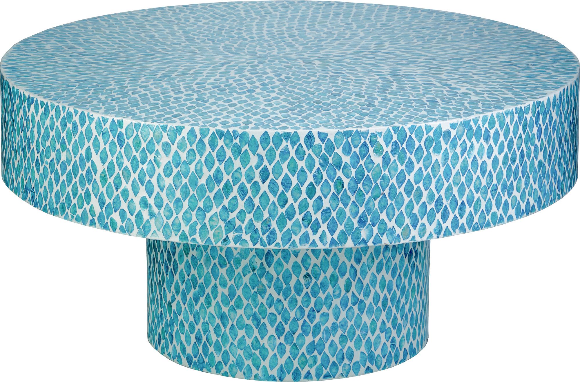 Столик акцентный с отделкой раковинами устриц Glasar 67-024