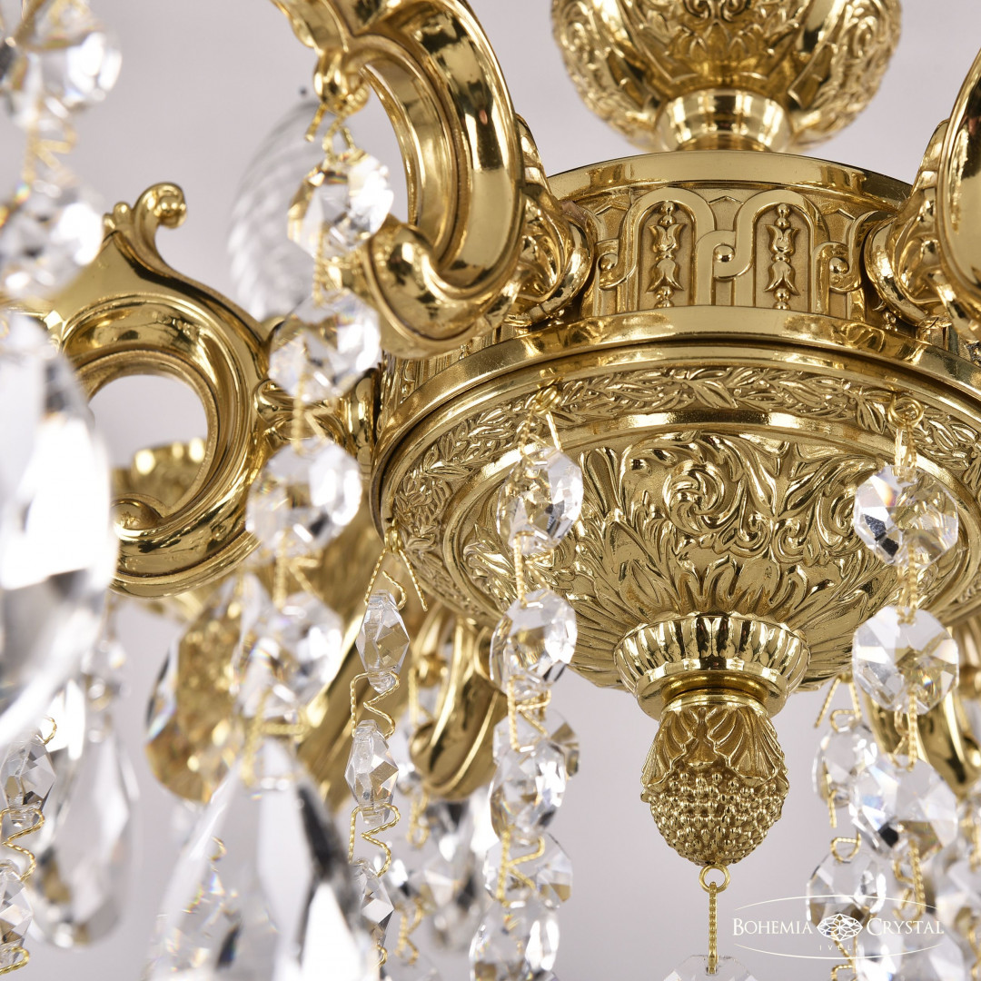 Люстра бронзовая с хрусталём 72102/6/125 B G