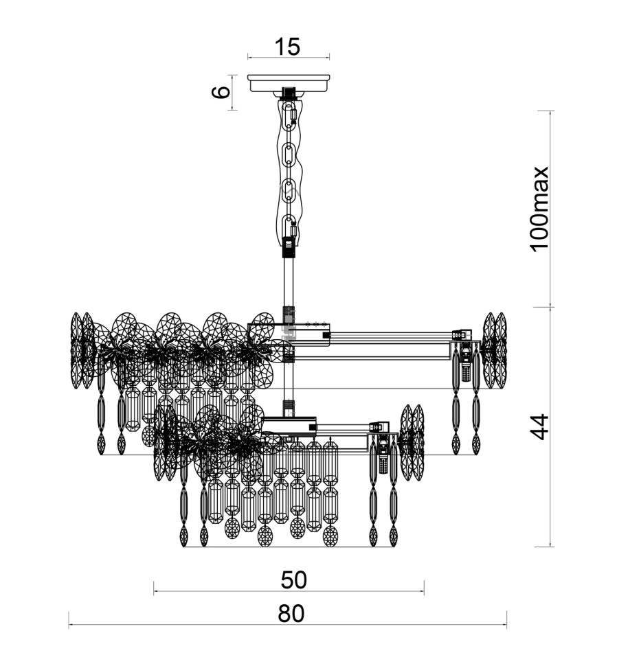Люстра подвесная Fluorite FL1105-44P