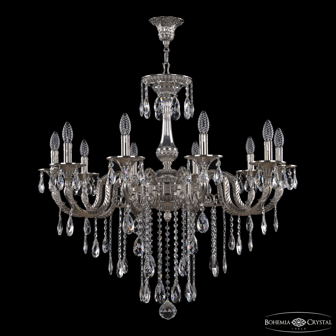Люстра бронзовая 73122/10/300 B Ni Bohemia Ivele Crystal