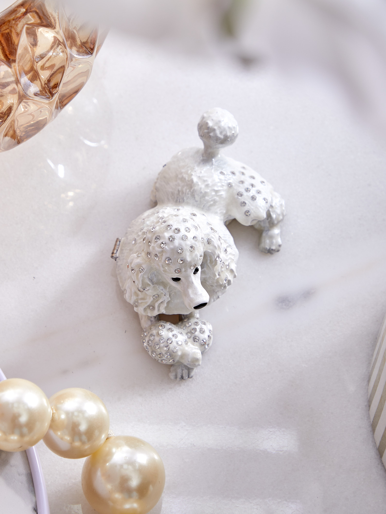 Шкатулка для драгоценностей со стразами Пудель Glasar 39-079