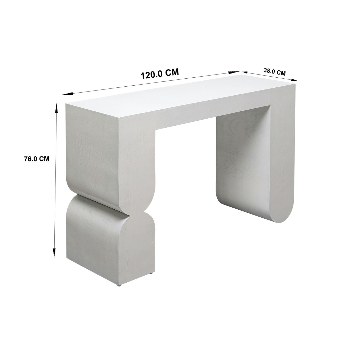 Консоль Curve White 120x85cm KARE 70226