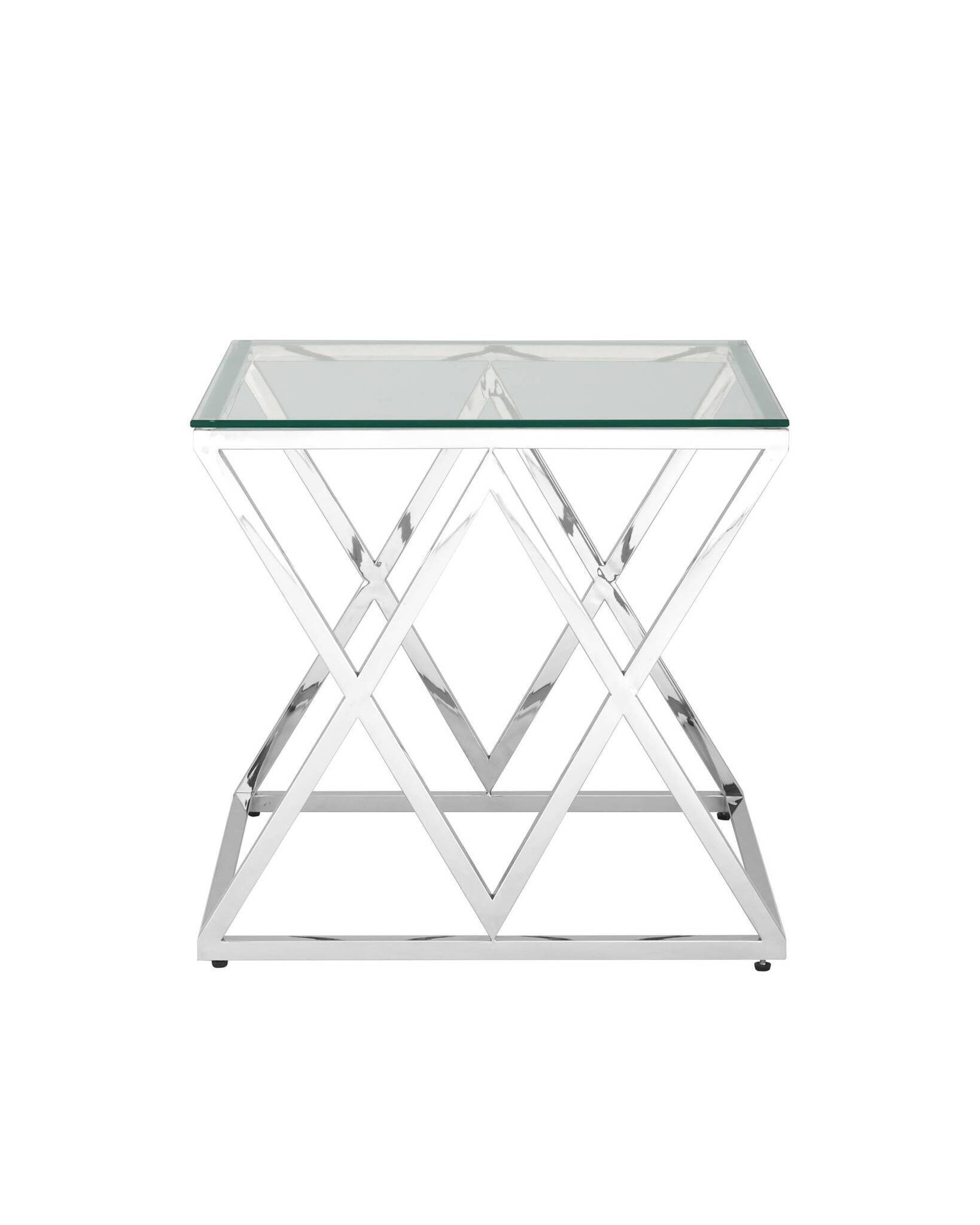 Журнальный стол 55*55 ИНСИГНИЯ серебро Stool Group