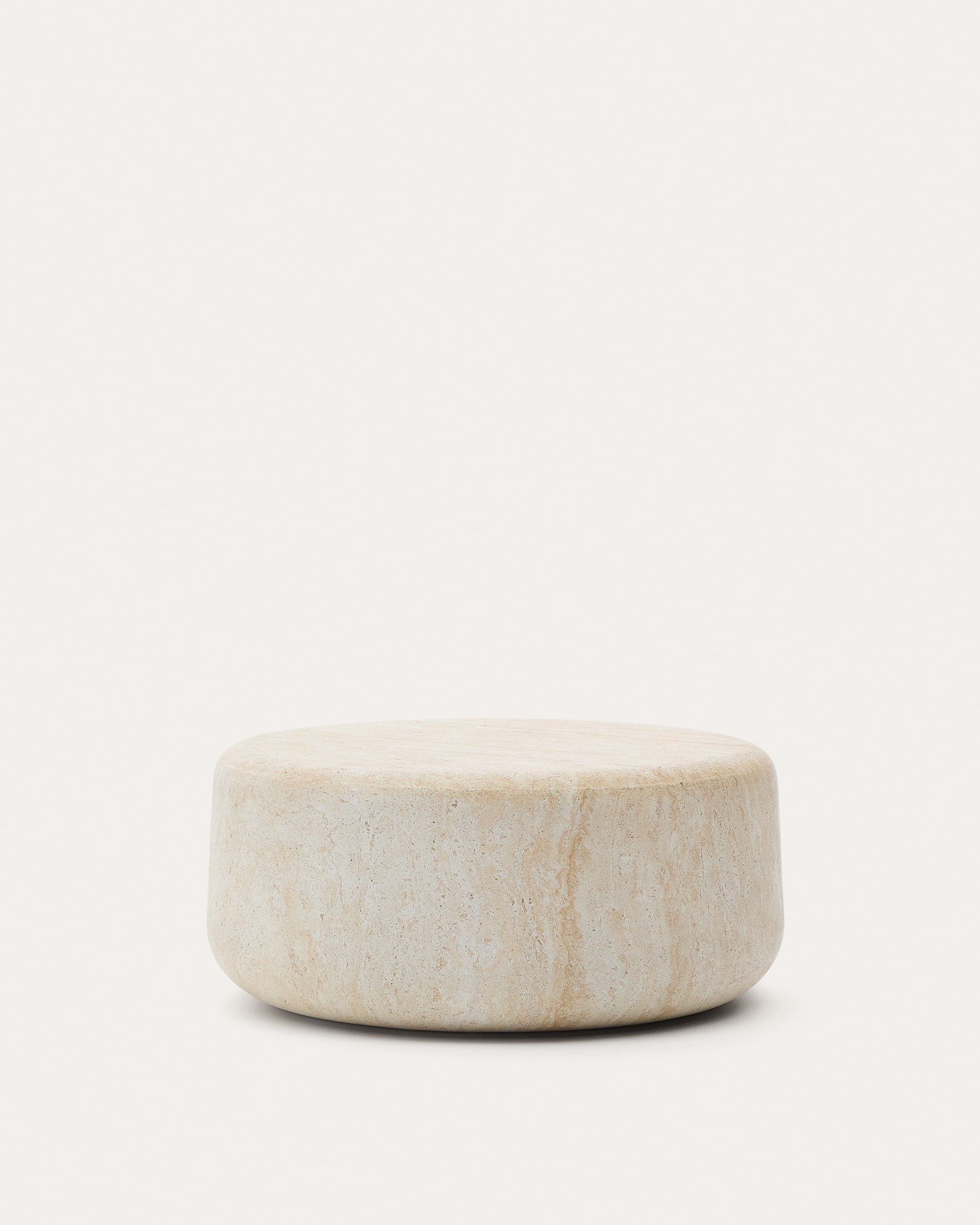 Цементный столик Drasi с отделкой под травертин Ø90 см La Forma (ex Julia Grup)