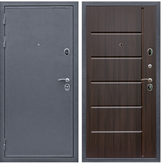 Дверь входная Graf Престиж Антик серебро / МДФ 16 мм ФЛ-102 Эковенге