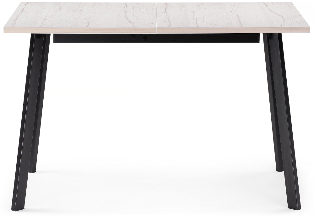 Стол деревянный Woodville Колон Лофт 120(160)х75х75 25 мм юта / матовый черный 489629