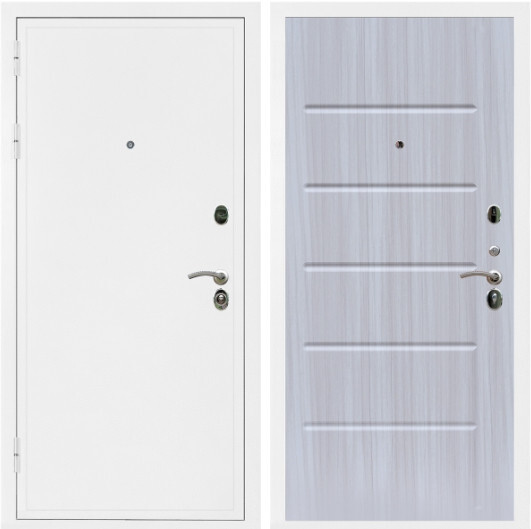 Дверь входная Graf Престиж Белая шагрень / МДФ 10 мм ФЛ-102 Сандал белый