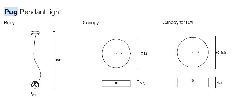 Подвесной светильник Terzani Pug white