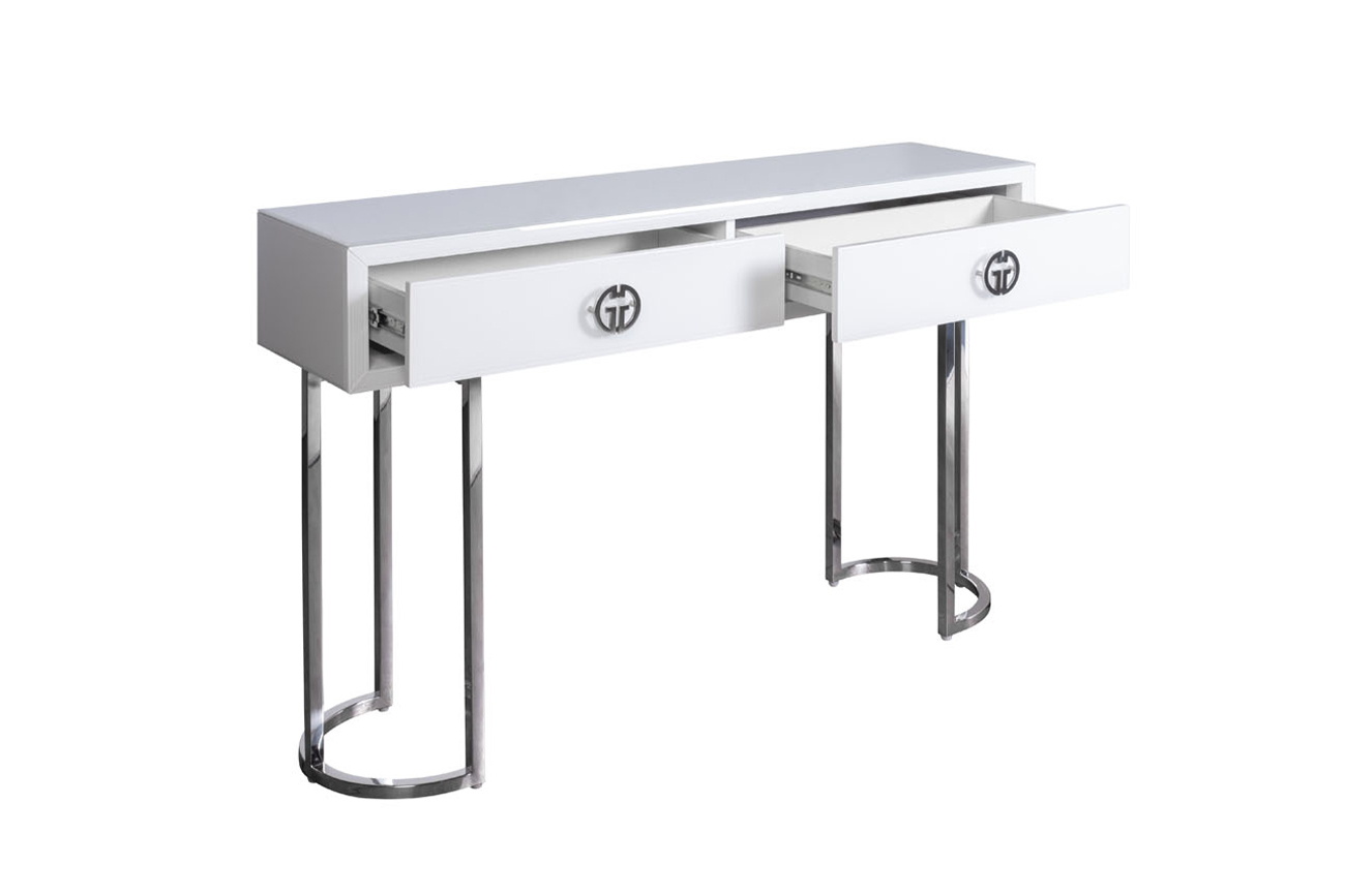 Консоль Garda Decor белое стекло/хром Garda Decor KFG16702