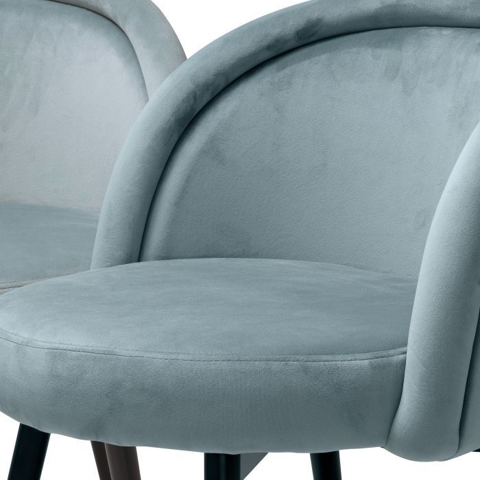Обеденный стул Eichholtz Chloé savona blue velvet set of 2 115965