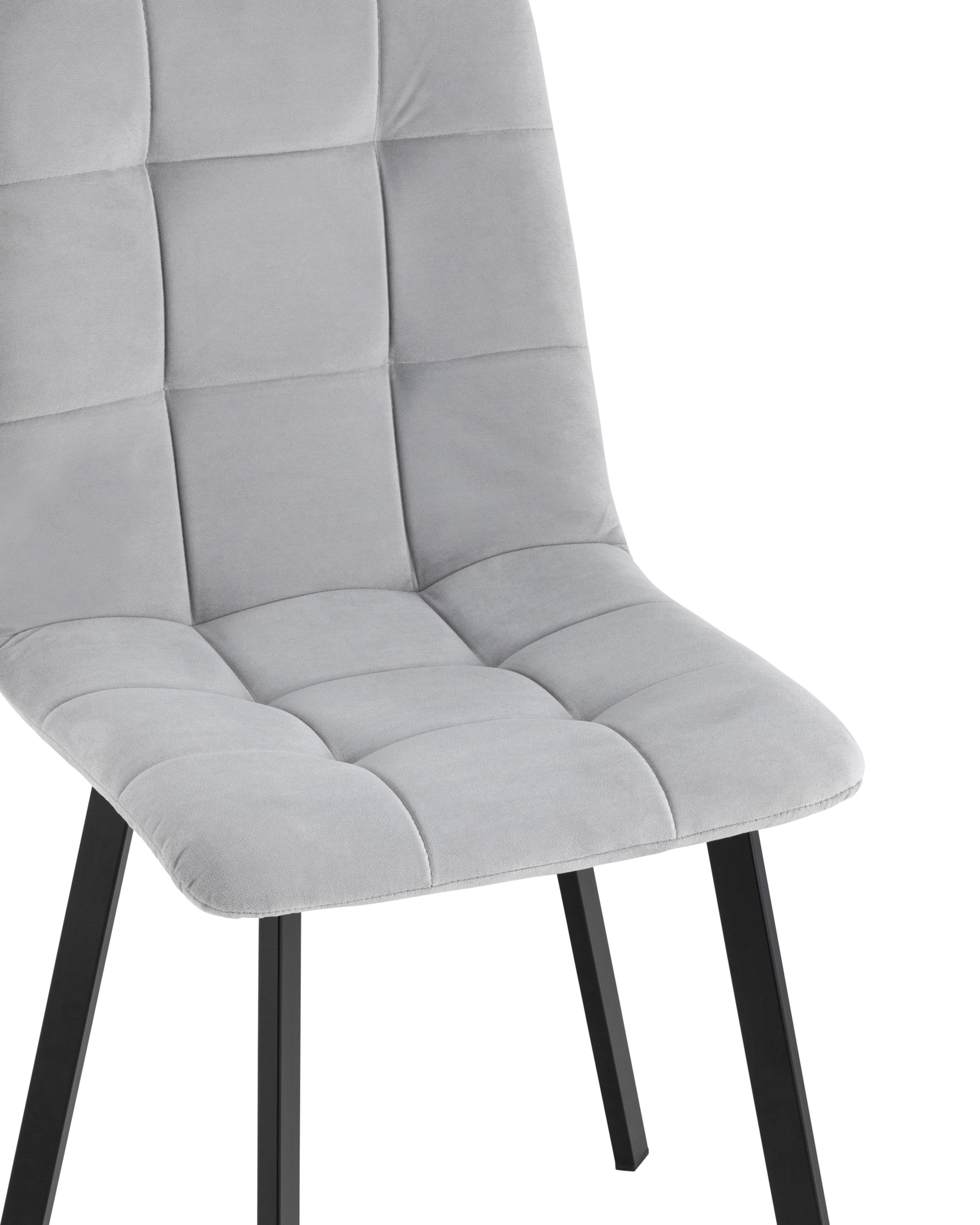 Стул Oliver Square велюр светло-серый Stool Group