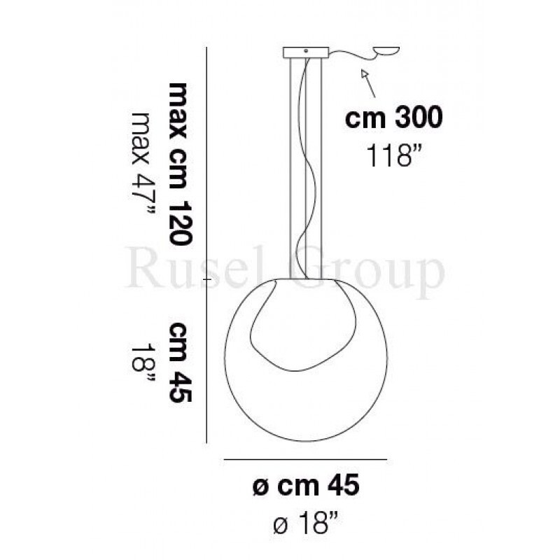 Подвесной светильник Vistosi POC SP 45 D1