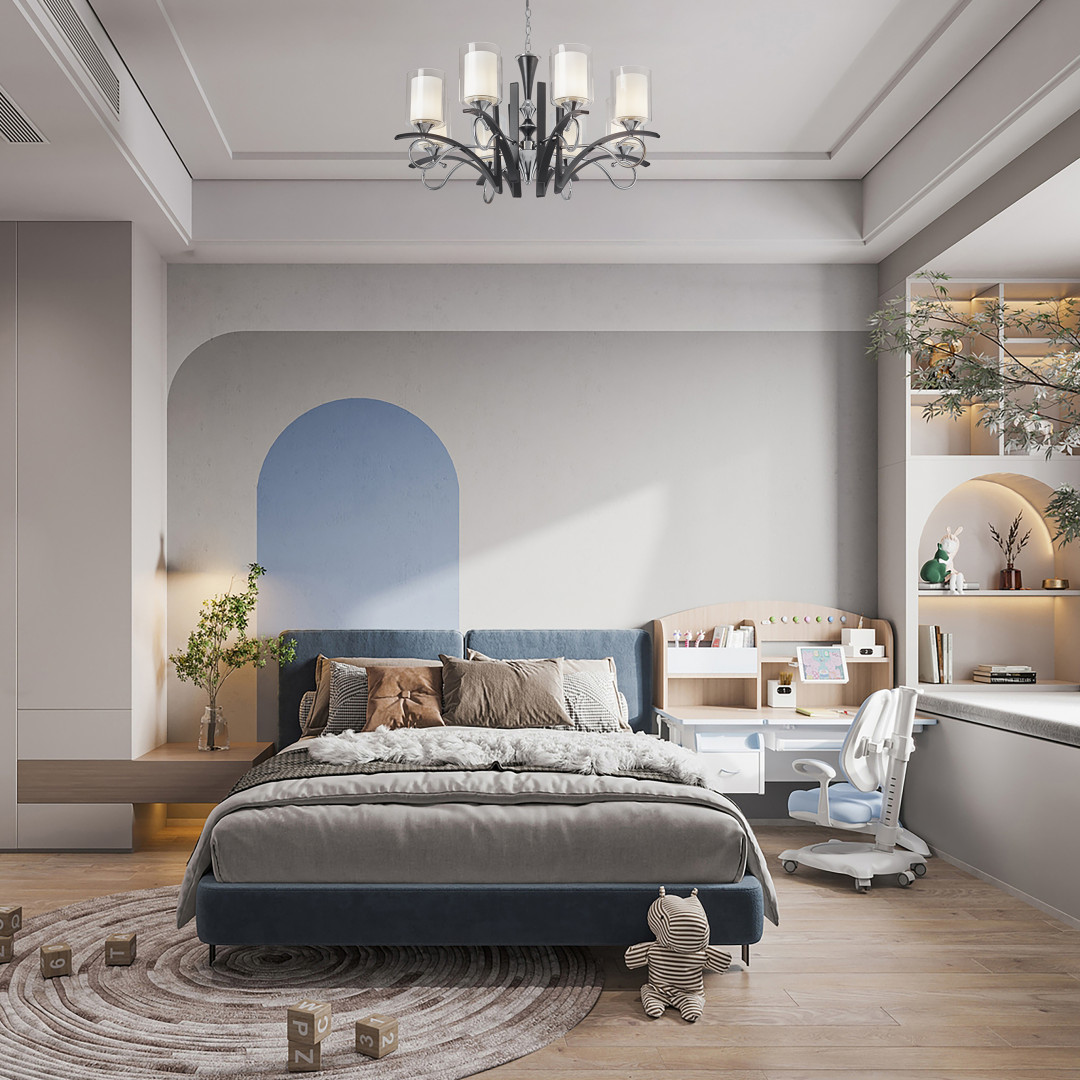 Люстра подвесная с плафонами 309167/8 Bk/Ni Arte Milano