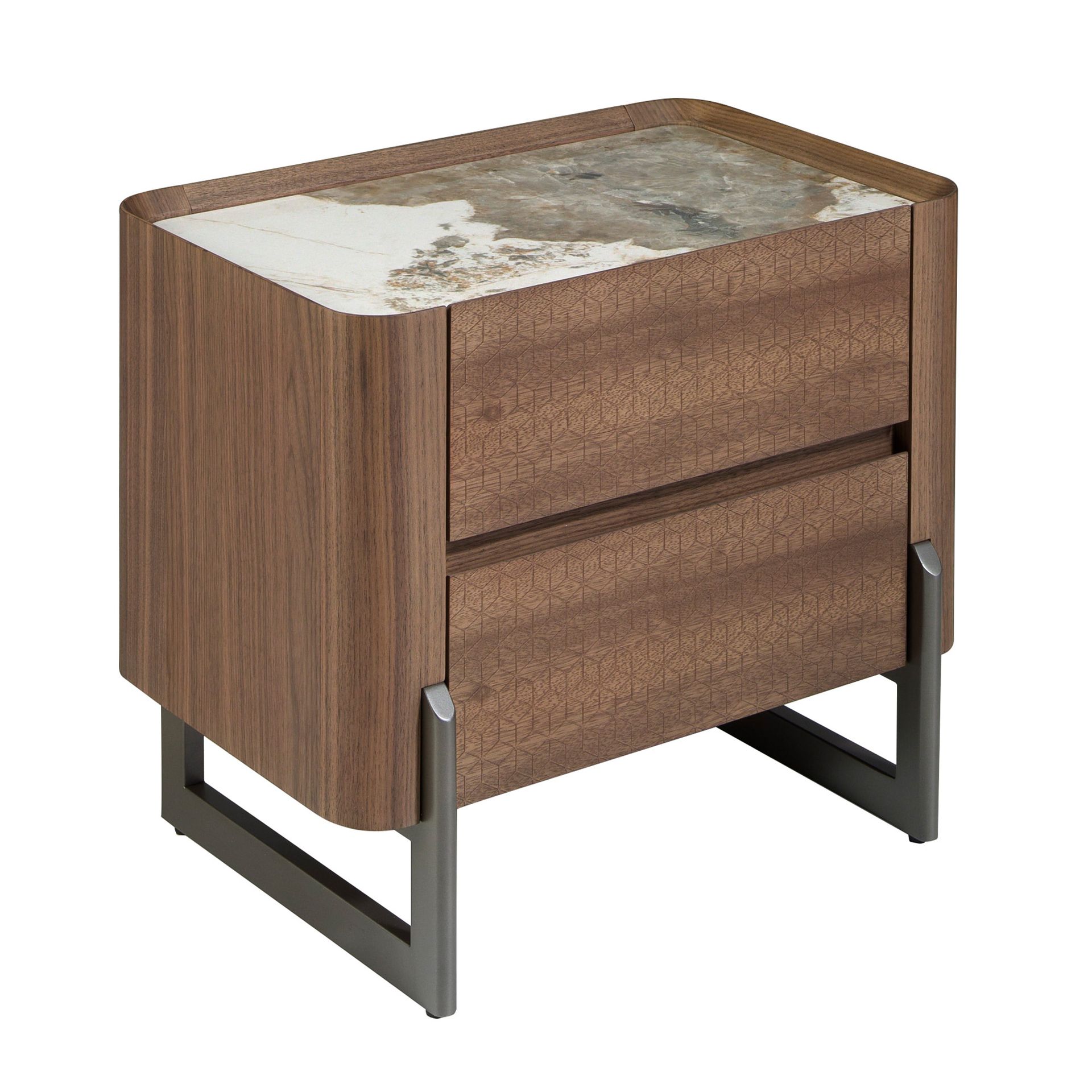 Прикроватная тумбочка 7152/437-U из ореха и керамики Angel Cerda