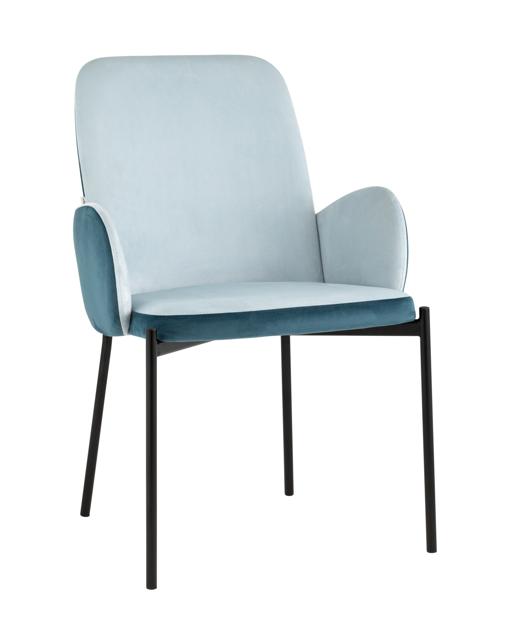 Стул Дивора велюр светло-голубой с синей спинкой Stool Group