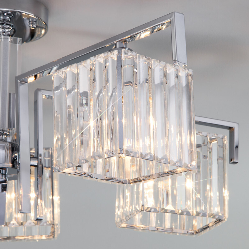 Люстра на штанге Eurosvet 10126/5 хром/прозрачный хрусталь Strotskis Smart (10117/5)