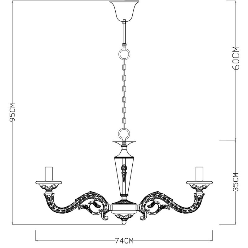 Подвесная люстра Arte Lamp A5603LM-8AB