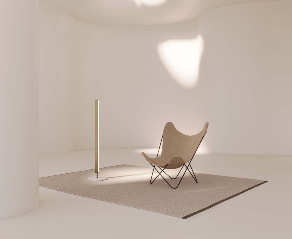 Торшер Niro золотой / белый мрамор Aromas del Campo