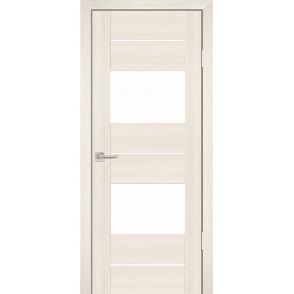 Межкомнатная дверь Graf PS-21 белый сатинат Перламутровый дуб (2000 х 900)