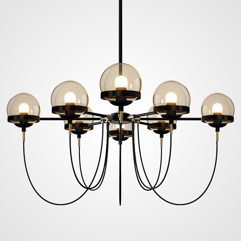 Потолочный светильник ORBIT L8 Black by ImperiumLoft