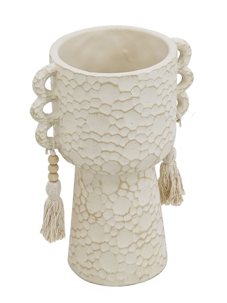 Ваза декоративная с кисточками Glasar 460279