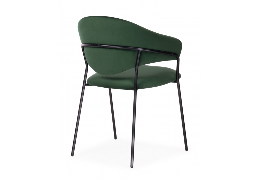 Стул Woodville Рансол темно-зеленый / черный глянец 483861
