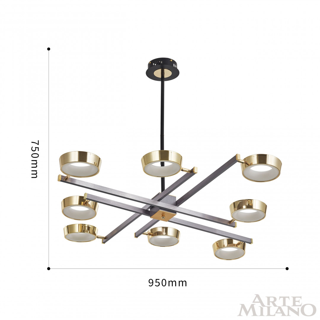 Люстра светодиодная 271279/8 NI/GD Arte Milano