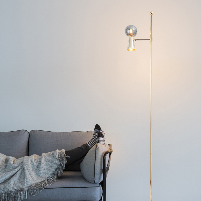 Торшер ABELINA FL Black Amber by ImperiumLoft