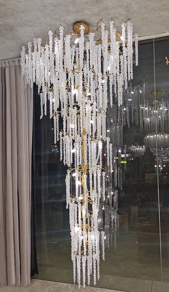 Люстра каскадная цвет золото Garda Decor 86-70632