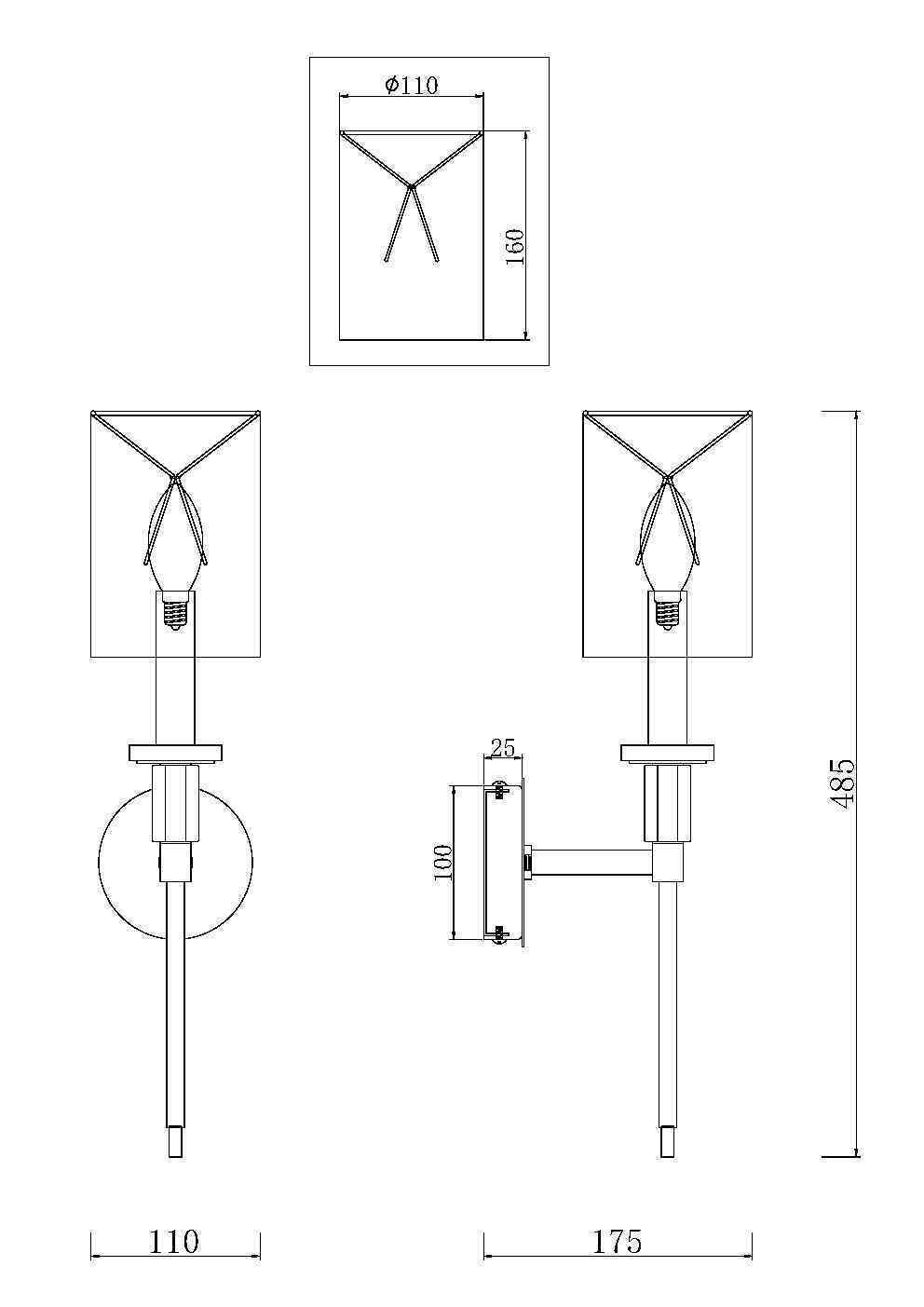 Настенный светильник Maytoni MOD148WL-01CH