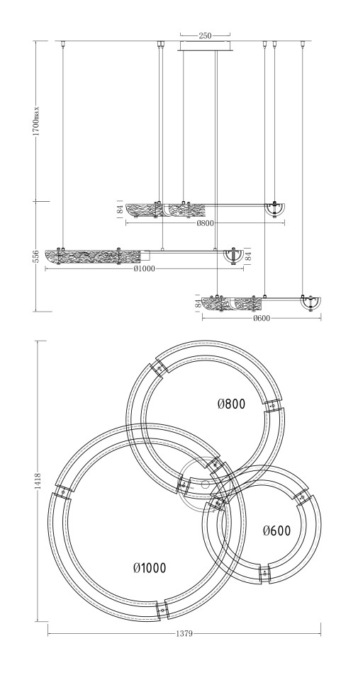 Люстра подвесная Fluorite FL1179-30P