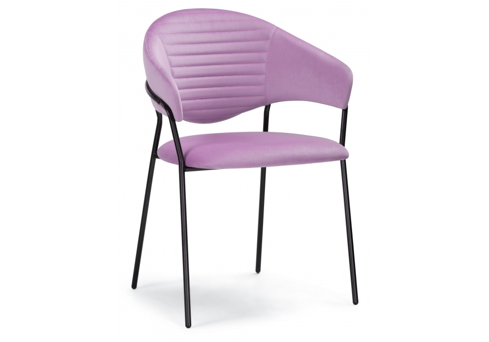 Стул Woodville Рансол лиловый / черный глянец 483859