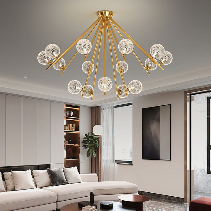 Потолочная люстра INGELA CH L12 Brass by ImperiumLoft