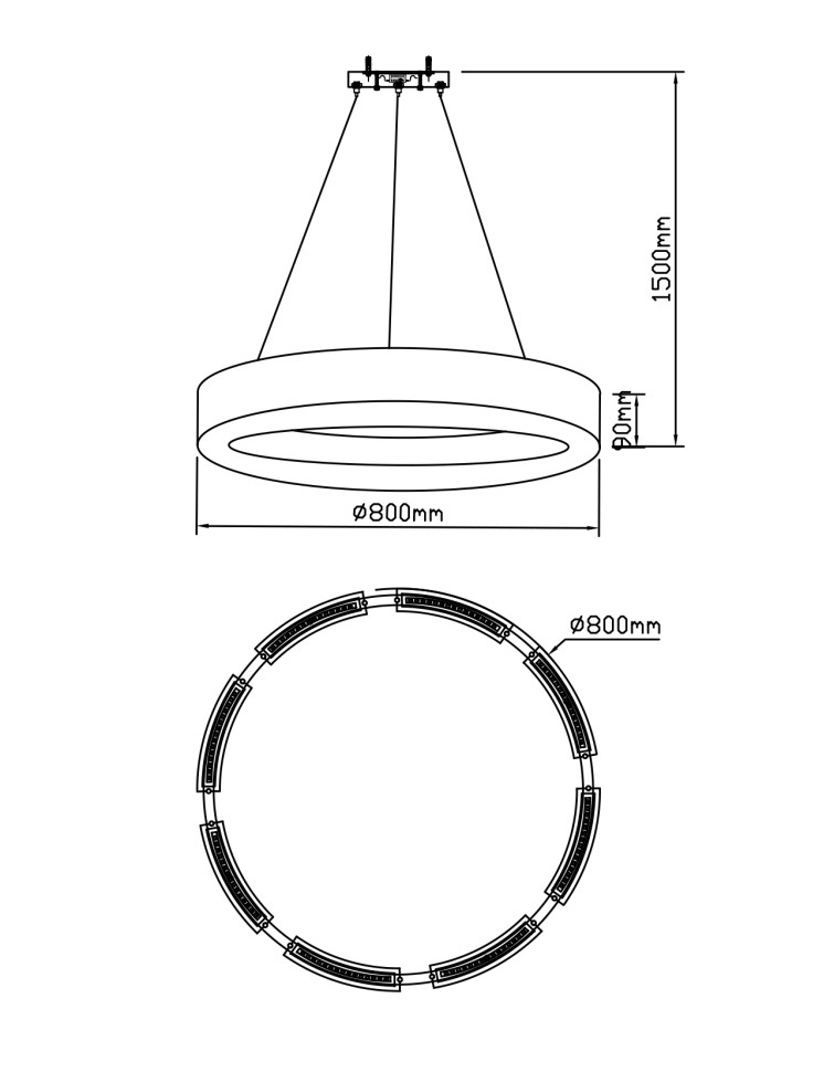Люстра подвесная Fluorite FL1069-8P