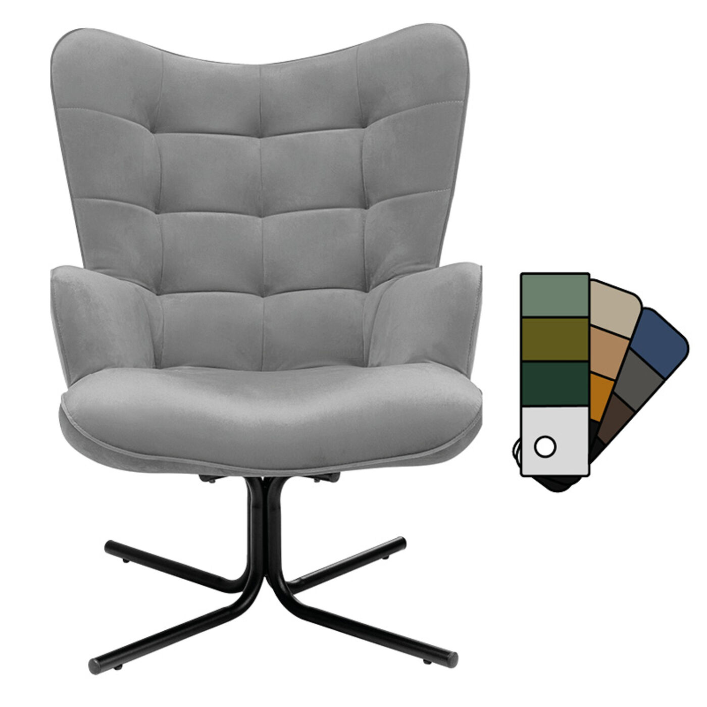 Кресло вращающееся Oscar Cat 1 Individual Fabric KARE 29931