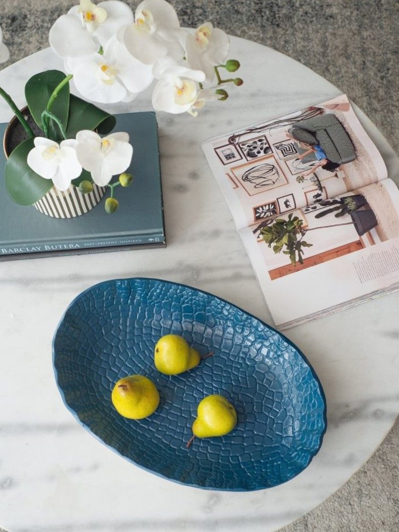 Блюдо Glasar LB78228-BLUE