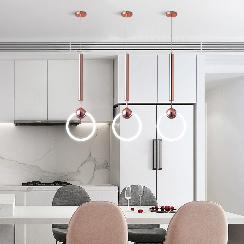 Подвесной светильник RING L D30 Розовое золото by ImperiumLoft