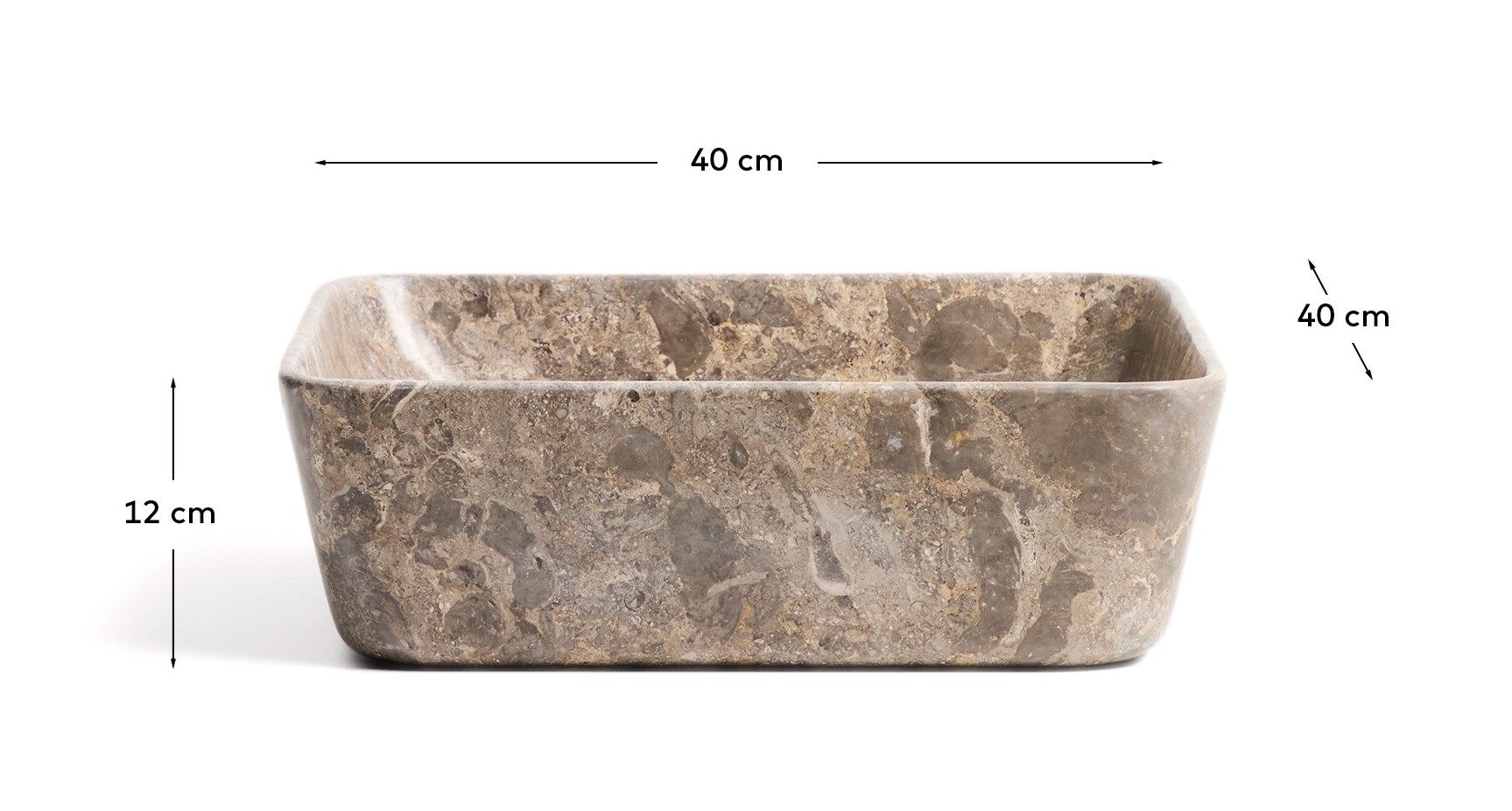 Раковина Darnen из серого мрамора 40 x 40 см La Forma (ex Julia Grup)