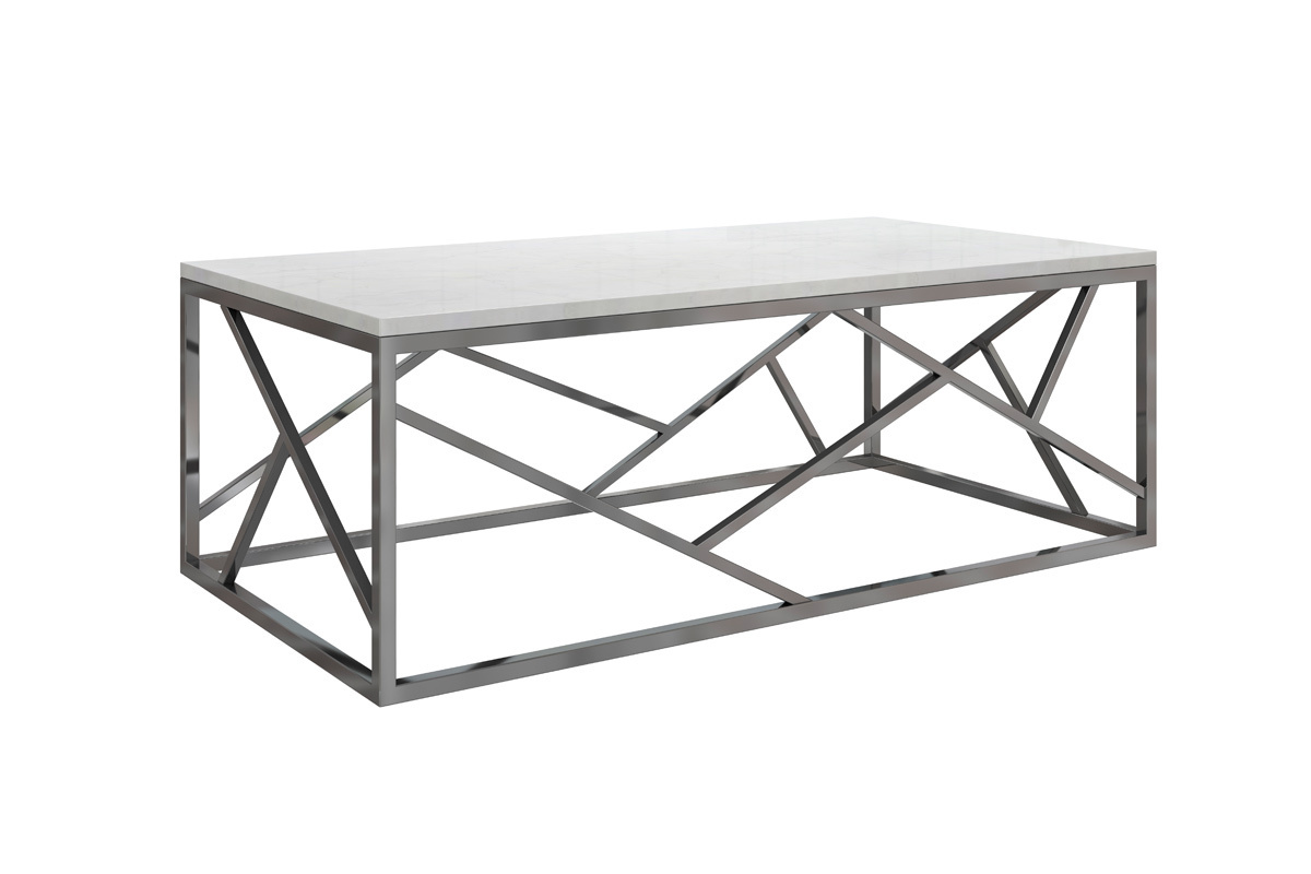 Стол журнальный с мраморной столешницей Garda Decor GY-CT2051214BLSM