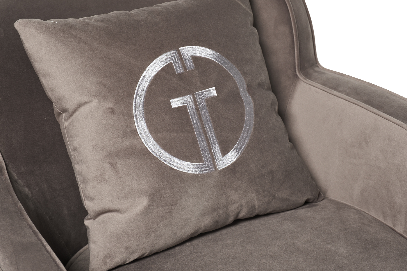 Кресло вращающееся велюровое серое Garda Decor 87YY-KRES-2182 SER