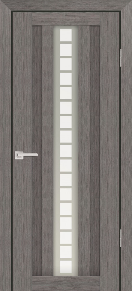 Межкомнатная дверь Graf PS-16 белый сатинат Грей Мелинга (2000 х 800)