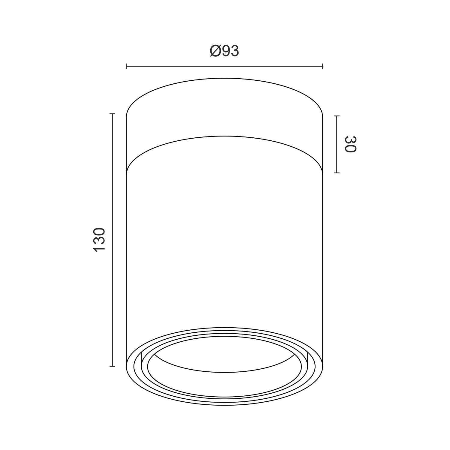 Накладной светильник под сменную лампу KEA R ED GU10 Wooden Black