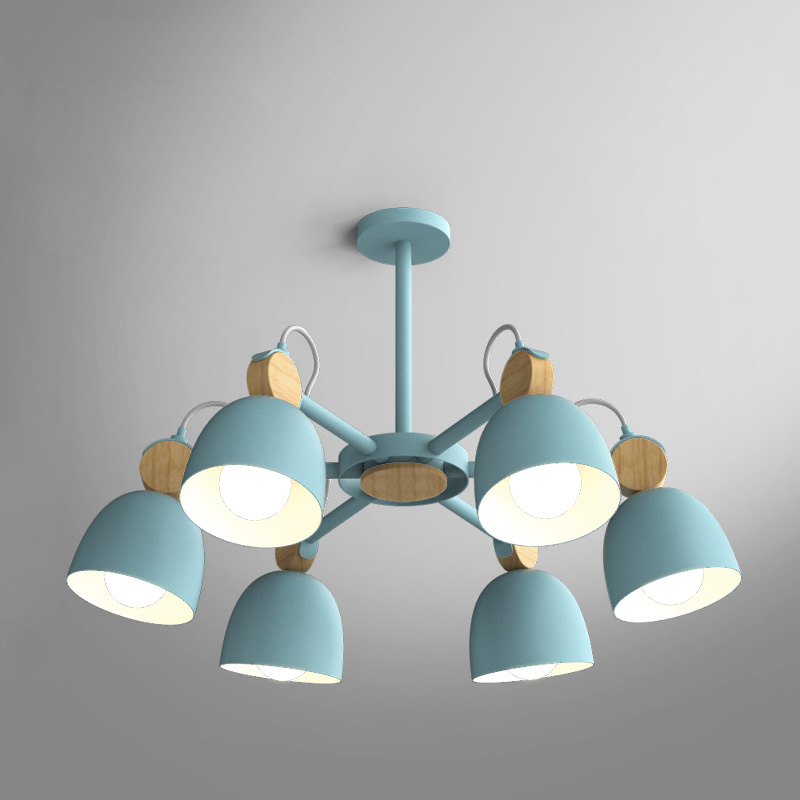 Потолочная люстр на штанге ROLLA 6 blueice by ImperiumLoft