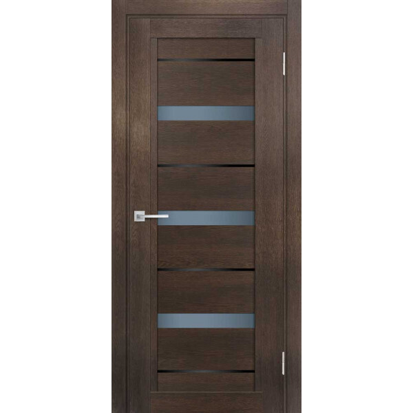 Межкомнатная дверь Graf ТЕХНО-803 графит сатинат, черный лакобель Фреско (2000 х 800)