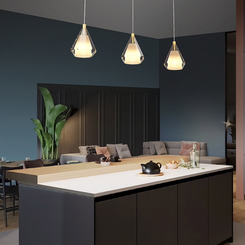Подвесной светильник SOLDIS TRIO Black by ImperiumLoft